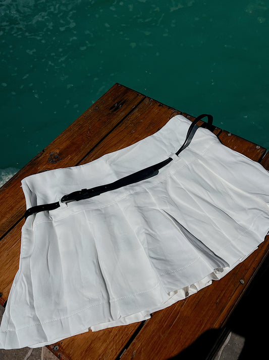 Falda short tableada s-m